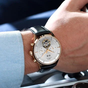 Suiza CARNAVAL de Relojes para Hombre de la Marca Superior de Lujo Mecánico Automático de Negocios Reloj de Oro Reloj de los Hombres Reloj mecanico es dueño de Hombres