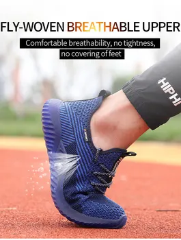 2020 Trabajo De Verano De La Zapatilla De Deporte Arranque Ligero Con Metal Dedo-Pinchazo De Los Zapatos De Seguridad Para Los Hombres Indestructible Transpirable Zapatos