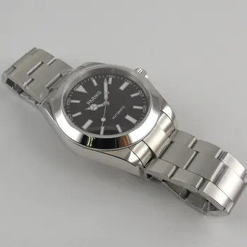 Parnis 40mm Reloj de los Hombres Mecánicos caja de Acero Inoxidable Cristal de Zafiro Casual Luminoso Impermeable de los Hombres Reloj Automático