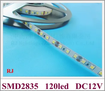 La no-prenda impermeable IP20 SMD 2835 LED luz de tira flexible de la tira de DC12V SMD2835 120led/M 10M/roll 1200led CE ROHS 12W/M