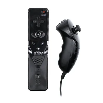 Built-in Motion Plus Controlador Inalámbrico de Bluetooth Para el mando de Wii Nunchuck Para Wii 2 en 1 Juego Controle Joystick
