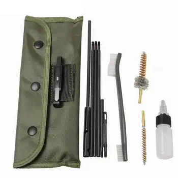 10Pcs/Set Rifle Kit de Limpieza de los Cepillos de la Varilla de Nylon Bolsa de Airsoft Escopeta Limpiador para 223 22LR la Caza al aire libre
