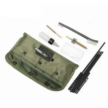 10Pcs/Set Rifle Kit de Limpieza de los Cepillos de la Varilla de Nylon Bolsa de Airsoft Escopeta Limpiador para 223 22LR la Caza al aire libre