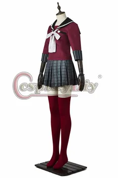 Cosplaydiy Danganronpa V3: Matar a la Armonía de cosplay Harukawa Maki traje de falda de las niñas de la escuela Uniforme de Halloween por encargo