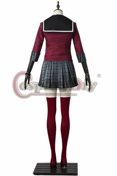 Cosplaydiy Danganronpa V3: Matar a la Armonía de cosplay Harukawa Maki traje de falda de las niñas de la escuela Uniforme de Halloween por encargo