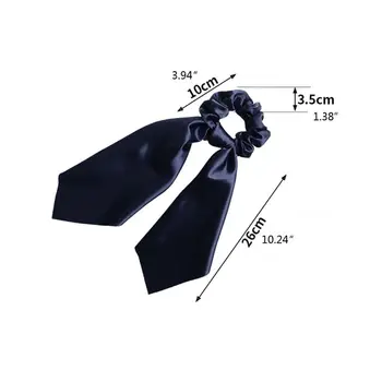10 Colores de Seda de Satén Cabello Scrunchies Cabello Bufanda con la corbata de Seda Elástica de Bandas para el Cabello