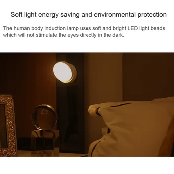 360 Grados De Rotación De La Noche De Luz Inteligentes De Iluminación Con Sensores De Movimiento Dormitorio Corredor De Emergencia Con Lámparas De Pared Funciona Con Batería Lámpara De Noche