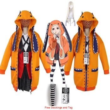 2020 Anime Kakegurui Traje de Cosplay Figura Yomotsuki runa Cosplay JK Escuela de Niñas Uniforme de Sudadera con capucha de Halloween Vestido de Pelucas para las Mujeres