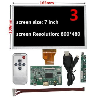Visualización de la Pantalla LCD 7/8/9/10.1 TTL Controlador de Audio HDMI de Control de la tarjeta de Controlador para Lattepanda Raspberry Pi Banana Pi