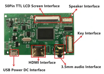 Visualización de la Pantalla LCD 7/8/9/10.1 TTL Controlador de Audio HDMI de Control de la tarjeta de Controlador para Lattepanda Raspberry Pi Banana Pi