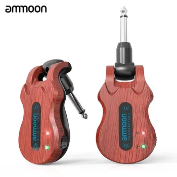 Ammoon 5.8 G Inalámbrico de Guitarra Sistema de Audio Digital de Guitarra Transmisor Receptor Incorporado en la Batería De 300 Metros de alcance de Transmisión