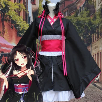 Japonés Kimono cosplay de Chicas de Anime Yaya Traje de Cosplay Mujeres Haori de la Fiesta de Té de la Princesa Vestido de Cómic Exposición de Conjunto de Ropa de