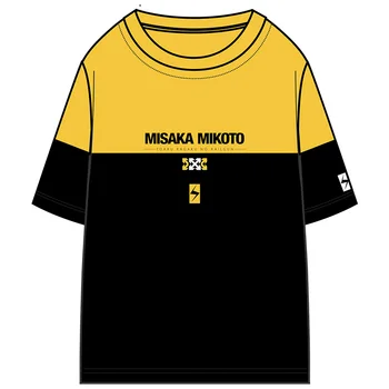 Un Científico Railgun Mágico Índice de Misaka Mikoto Cosplay Manga T-shirt Camiseta de las Mujeres de los Hombres Estudiante de Algodón Tops de Verano