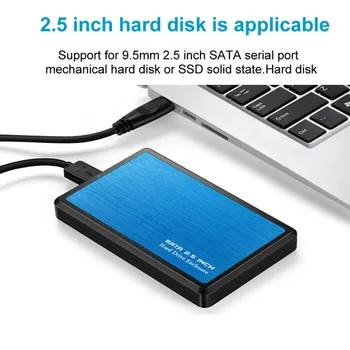 HDD Caso de SATA de 2,5 pulgadas para USB3.0 USB2.0 USB1.0 de SSD Adaptador de 7 mm/9.5 MM/12.5 MM Unidad de Disco Duro USB Externo de Caja caja de disco duro