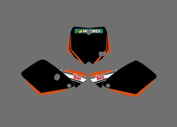 0529 NUEVO ESTILO(Naranja y Blanco)los GRÁFICOS del EQUIPO y FONDOS CALCOMANÍAS PEGATINAS Kits para KTM SX 65 2002 2003 2004 2005 2006 2007 2008