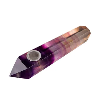 Natural de colores de Fluorita Tubo de Cristal de Cuarzo Varita de Cristal Curativo Punto de Pipa del tubo de la Decoración del Hogar, Decoración de Artesanías