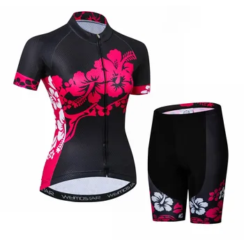 2020 Bicicleta Jersey Mujer jersey de Ciclismo pantalones Cortos de niñas Mountainr carretera MTB Bicicleta traje Jersey Ropa Ciclismo superior de la ropa roja