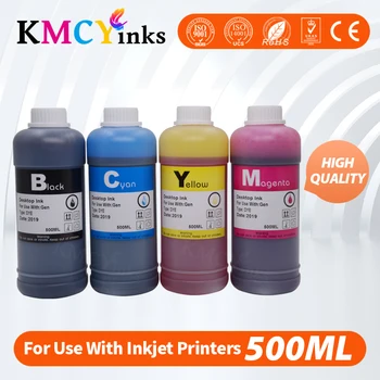 KMCYinks 500 ml Botella de Recarga de Tinta de Tinte para hp301XL para HP301 CH563EE CH564EE Para HP Deskjet 1000 1050 2000 2050 2510 3054 impresora