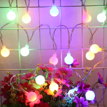1m LED Cadena de Luces Con 10 Bombillas de la Lámpara de Vacaciones al aire libre Garland Parte Guirnalda de Luz Para la Navidad de la Boda Decoración de IL