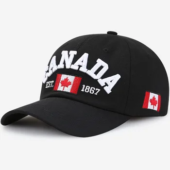 De la moda de Canadá Gorras Para Hombres papá Sombrero del Snapback de la Bandera de la carta de Bordado negro Blanco Gorra de Béisbol de las Mujeres de Verano de 2020 gorras hombre