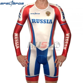Rusia Ciclismo Skinsuit Itera Rusvelo Hombres Personalizado Rojo Speedsuit Bicicleta de Triatlón de Una sola pieza de Kit Tri Traje Conjunto Ciclismo Mono