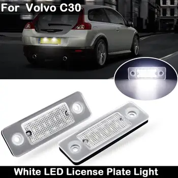 2Pcs Para Volvo C30 2008-2013 Claro de la Lente LED de Alto Brillo de la Licencia de Luz de la Placa de Número de la Placa de la Lámpara