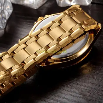 NATATE CHENXI Reloj de Oro de los Hombres de la Moda Reloj de oro de Acero Inoxidable Relojes de Cuarzo Reloj de Pulsera de Mayoreo Reloj de Oro de los Hombres 0940