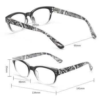 JM Marca de diseño de Moda de la Ronda de Impresión de Leopardo Gafas de Lectura de las Mujeres de la Vendimia Lupa Presbicia Dioptrías de la Mujer de las Gafas