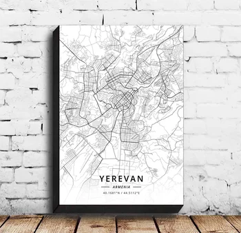 Ereván, Armenia Mapa Cartel