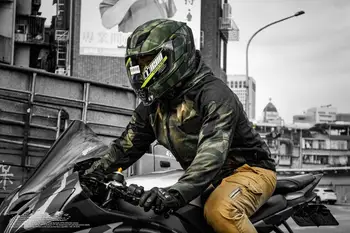 2020 Hombres del campo de Batalla Camo Moto Resistente a las caídas Chaqueta Transpirable Impermeable a prueba de viento Chaqueta de Motocross con D3O equipo de Protección