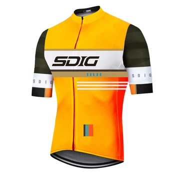 Más reciente SDIG Jersey de ciclismo 2020 Transpirable Jersey de manga corta de Verano a caballo de carreras de secado Rápido en bicicleta la ropa ropa ciclismo