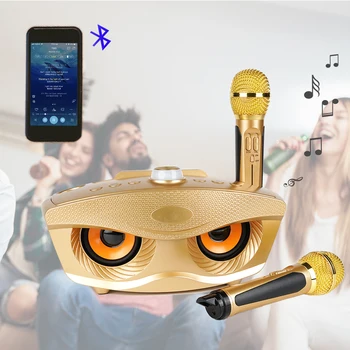 Profesional de Bluetooth Altavoz de Karaoke Con Micrófono Inalámbrico Mini Casa de KTV Sistema Para Cantar la Parte de reproducción de Música