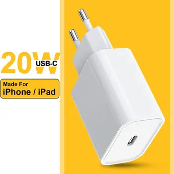 20W PD Cargador Para el iPhone 12 Max Pro para iPad de Carga Rápida USB-Cargador de ca para los Cargadores de teléfonos Móviles Adaptador de CE/Certificación de la FCC