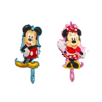 10Pcs Mini Mickey Mouse Cumpleaños Decoraciones de Globos metálicos de dibujos animados de Disney de la Torta de Minnie Mouse Bebé Ducha fuentes del Partido de los Juguetes