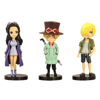 6pcs/lot Anime one piece Luffy Serpiente Hombre Portgas·D· As de PVC Figuras de Colección Modelo de Regalo de Navidad Juguetes de Escritorio decoración