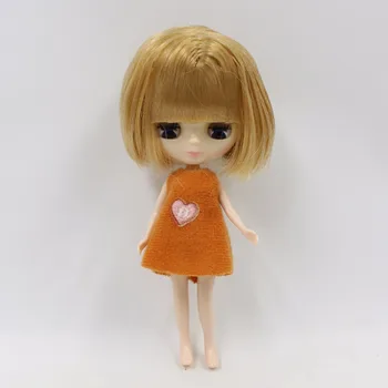 10 cm de altura mini muñeca de pelo corto bob cuerpo normal
