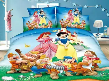 Enredados Rapunzel princesa ropa de cama para niños dormitorio decoración individual tamaño colchas edredón cubre las hojas de las niñas a la casa 2-4pcs