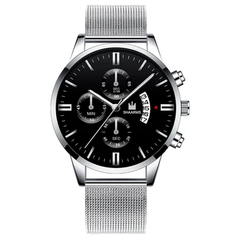 Hombres Reloj de 2020 relogio masculino Negro Reloj de los hombres de Lujo de la Malla de la Banda de Cuarzo reloj de Pulsera reloj hombre Relojes de Moda