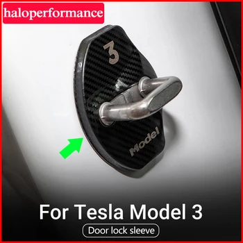 Model3 Tesla Puerta del Coche de la Cubierta Para el Tesla Model 3 2021 Accesorios de fibra de carbono para el tesla modelo y los accesorios de tesla modelo de tres nuevos