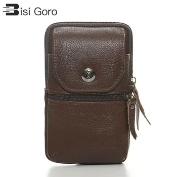 BISI GORO 2020 resistente al Desgaste fanny paquete de la cintura de Multi-función de teléfono de la moneda de la cintura bolsa vintage en el cinturón exterior de la pequeña cartera