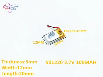 Litro de energía de la batería 501221 3.7 V 100mah 501220 481220 Batería de polímero de Litio con la junta de protección Para MP5 Bluetooth de los Auriculares