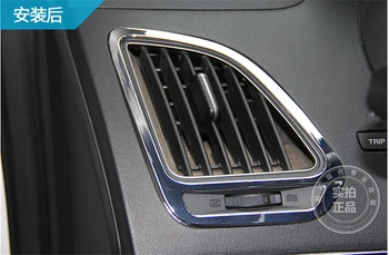Accesorios del coche de Aire Acondicionado de la Cubierta Interior de Salida de la Decoración de la Cubierta Para Hyundai Ix35 2010-Chrome Car Styling Por Set 2Pcs