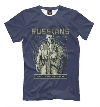 Apmnr Poccnn Nueva Camiseta De Los Rusos No Iniciar Guerras Que Acabar Con Ellos De Calidad Algodón De La Impresión De Los Hombres T-Camisa De Vestir De T-Shirt