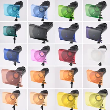 Selens 20pcs la Iluminación de Color Gel Filtros de 25x25cm Transparente de la Corrección de Color de Hoja de Luz de la Película Kit Para el Estudio de Foto Con el Bolso