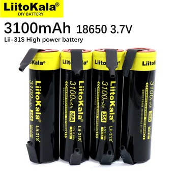 1-20PCS Nueva LiitoKala Lii-31S Batería 18650 3.7 V/4.2 V batería de Li-ion de 3100mA 35A de la batería de Poder De alto drenaje de dispositivos+de BRICOLAJE de níquel