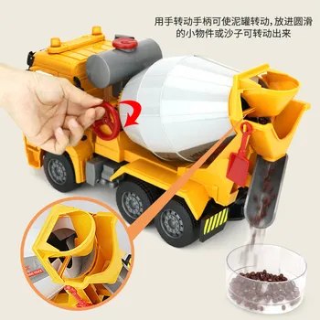 Gran Tamaño de simulación de camiones de cemento mezclador de vehículos de juguete modelo de inercia de hormigón ingeniería cisterna de camión de volteo de los Niños del niño de regalo