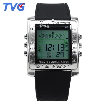Marca TVG Relojes Hombres Digital Led Relojes de Moda Rectángulo Relojes de los Hombres Relojes de los Deportes de los Hombres de TV de Control Remoto Reloj de horas hombre