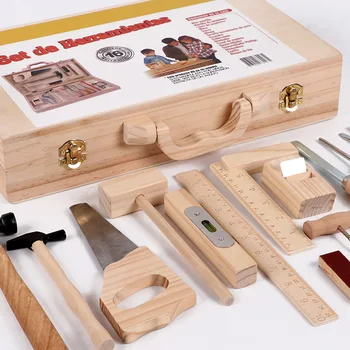 Los niños de la Gestión del Mantenimiento de la caja de herramientas de Juguete DIY Desmontaje de Múltiples trabajos de Carpintería Caja de Madera Muchacho de la Casa de Juego de Puzzle Set