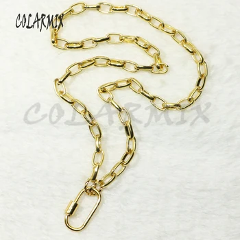 5pcs mezcla de la forma de colgantes de la cadena del collar de la cadena del collar de la mezcla de forma perno tornillo colgantes broche collar 50649