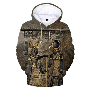 Antigua Horus, Dios Egipcio de los Ojos de Egipto Faraón Anubis Impresión 3D Sudaderas con Capucha de los Hombres de las Mujeres Casual Pullover Sudaderas Streetwear